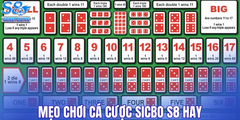 Mẹo chơi cá cược Sicbo S8 hay