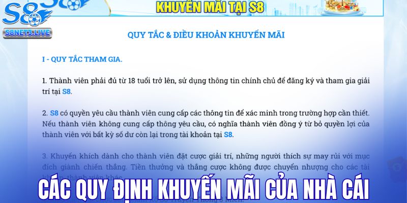 Nắm vững các quy định khuyến mãi của nhà cái